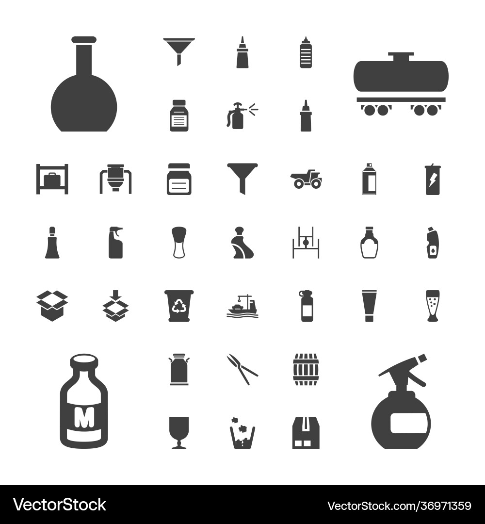 37 container icons (36971359) – Free Vector | VectorStock