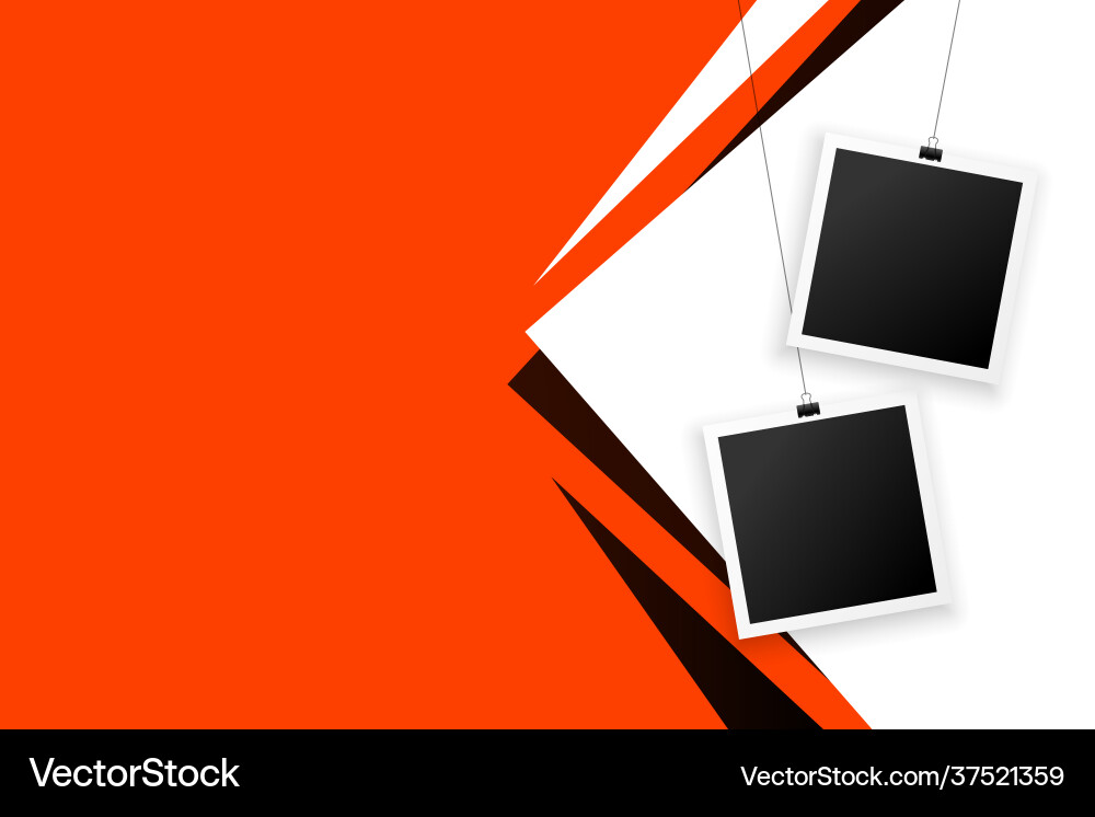 Abstract photo frames background with text space vector image