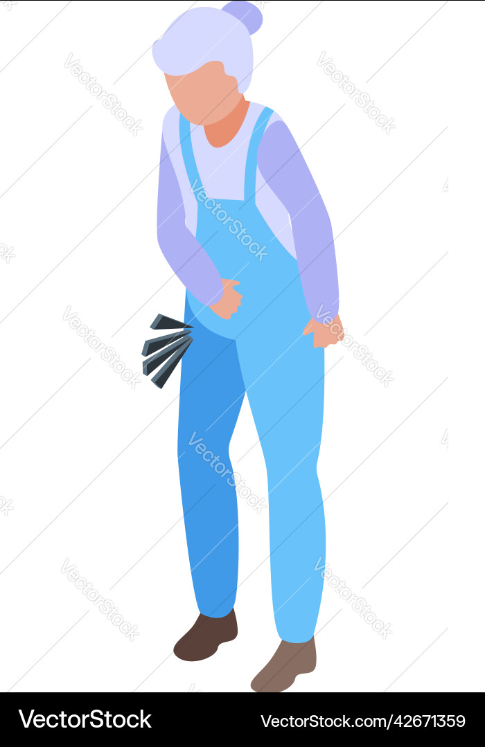 Alte Frau menopause Ikone isometrische weiblich Alte Frau menopause Ikone isometrische weiblich vektorbild