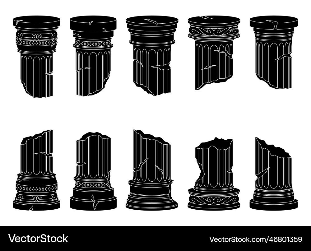 Ancient columns design isolated on background Ancient columns design isolated on background vector image