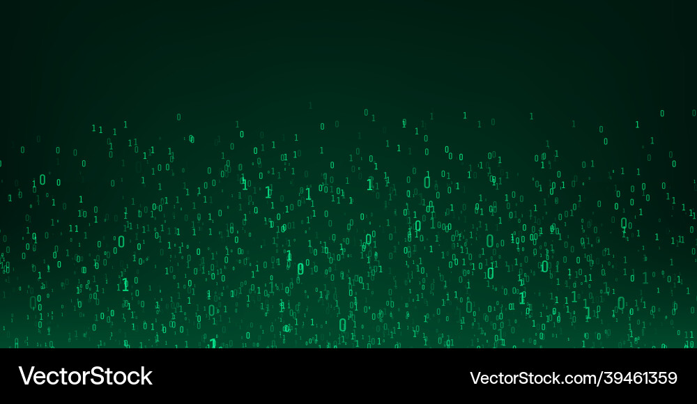 Binary code background digital data stream Binary code background digital data stream vector image