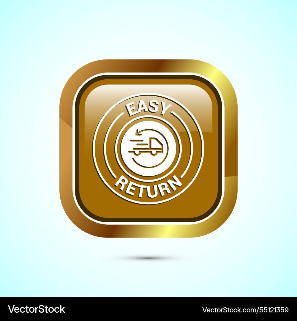 Easy return icon design label Vector Image