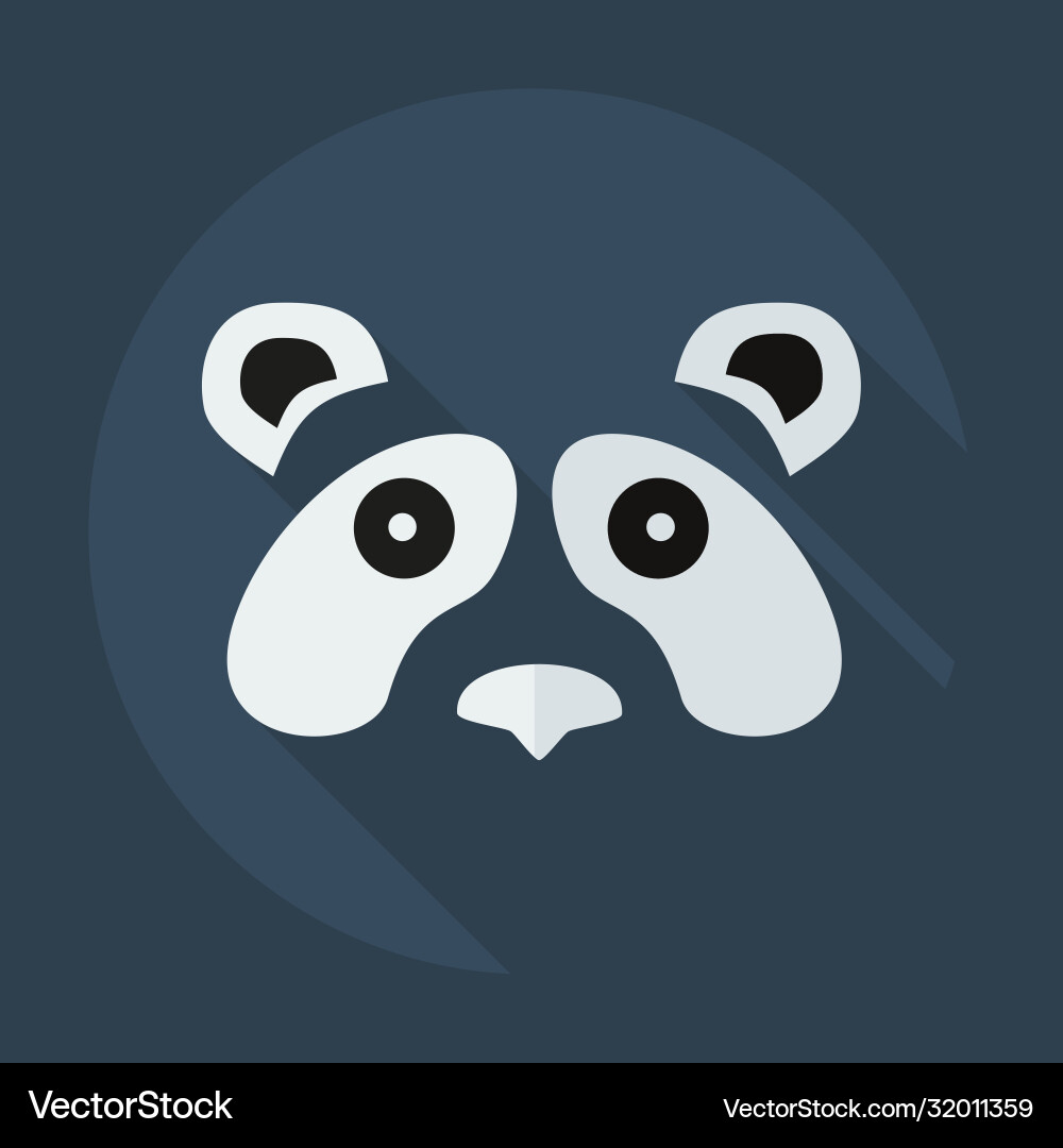 Flat modern design with shadow icons pandas Vector Image