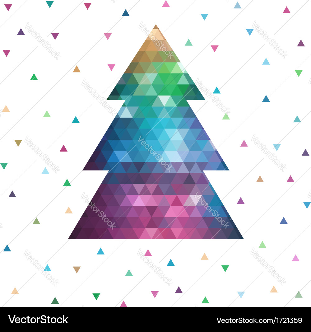 Geometric christmas tree Royalty Free Vector Image