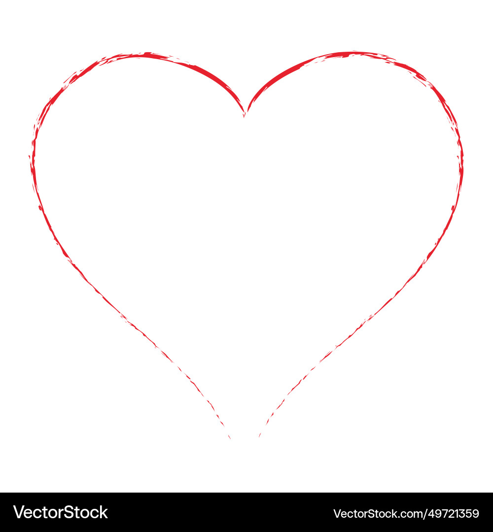 Hand drawn heart isolated on a white background Vector Image