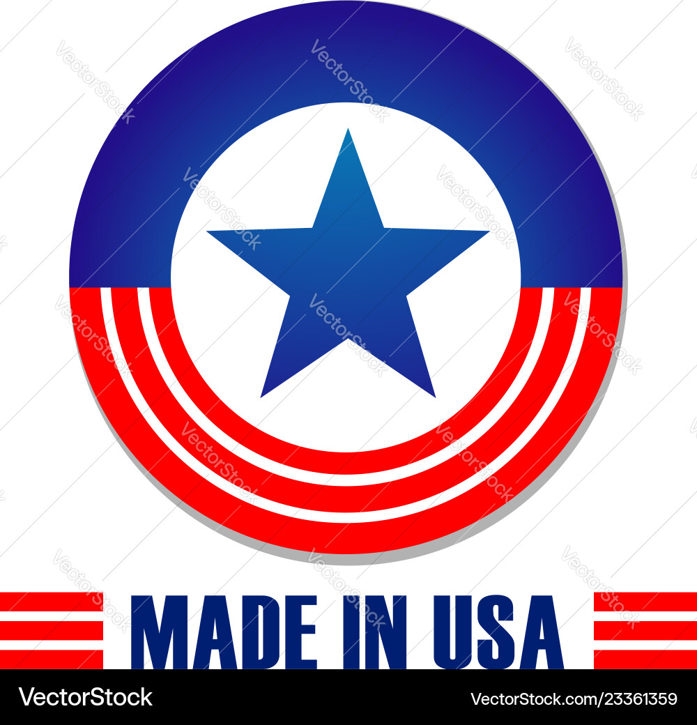 Made in usa icon of flag star and stripes Made in usa icon of flag star and stripes vector image