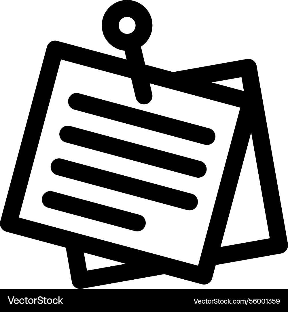 Notes icon thin linear style design isolated Notes icon thin linear style design isolated vector image