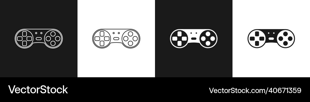 Set game controller or joystick for console Set game controller or joystick for console vector image