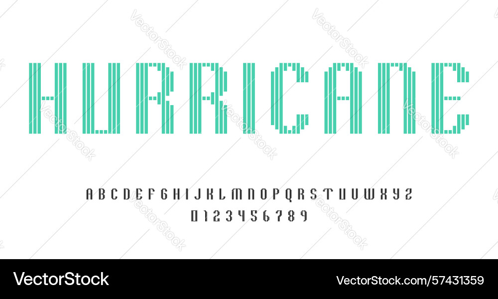 Set of alphabets font letters and numbers Set of alphabets font letters and numbers vector image