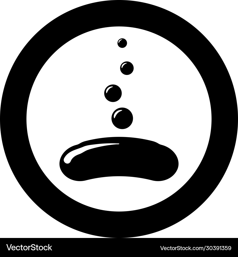 Soap with bubbles view bar icon in circle round Vector Image