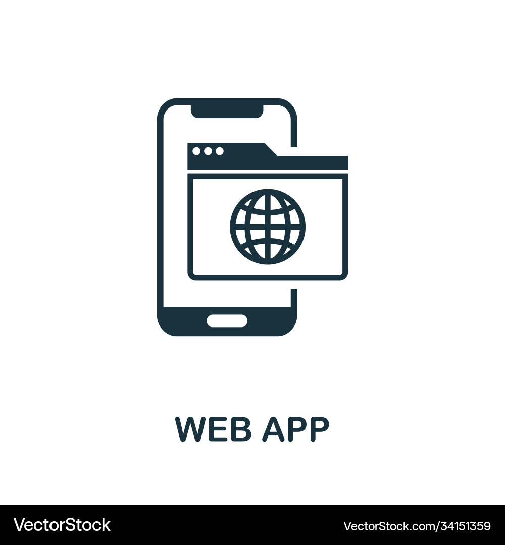 Web-App-Symbol einfaches Element aus der Entwicklung Web-App-Symbol einfaches Element aus der Entwicklung vektorbild