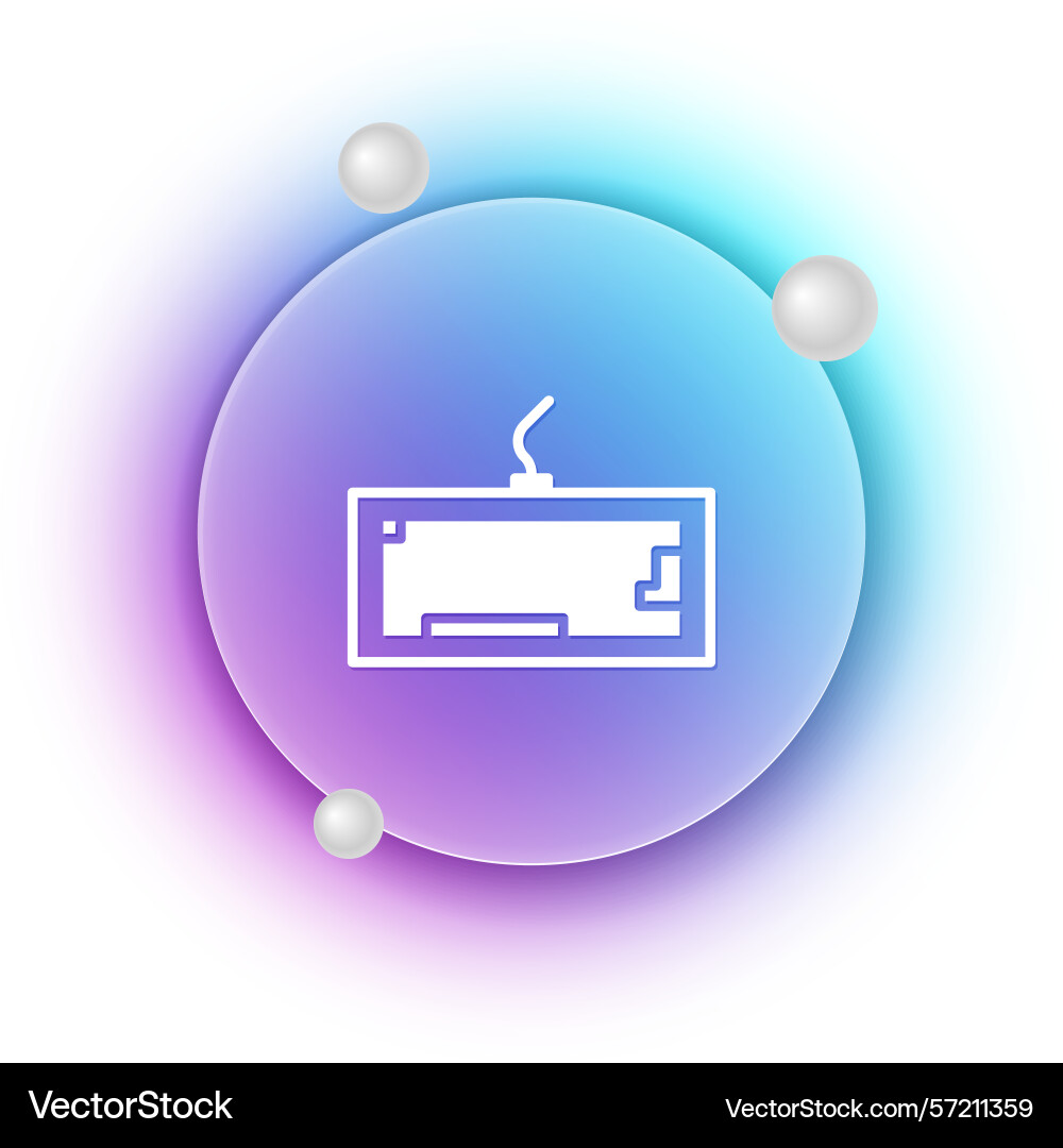 White computer keyboard icon isolated White computer keyboard icon isolated vector image