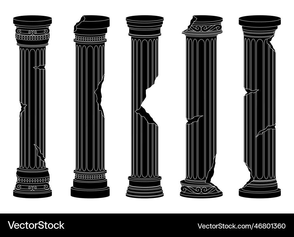 Ancient columns design isolated on background Ancient columns design isolated on background vector image