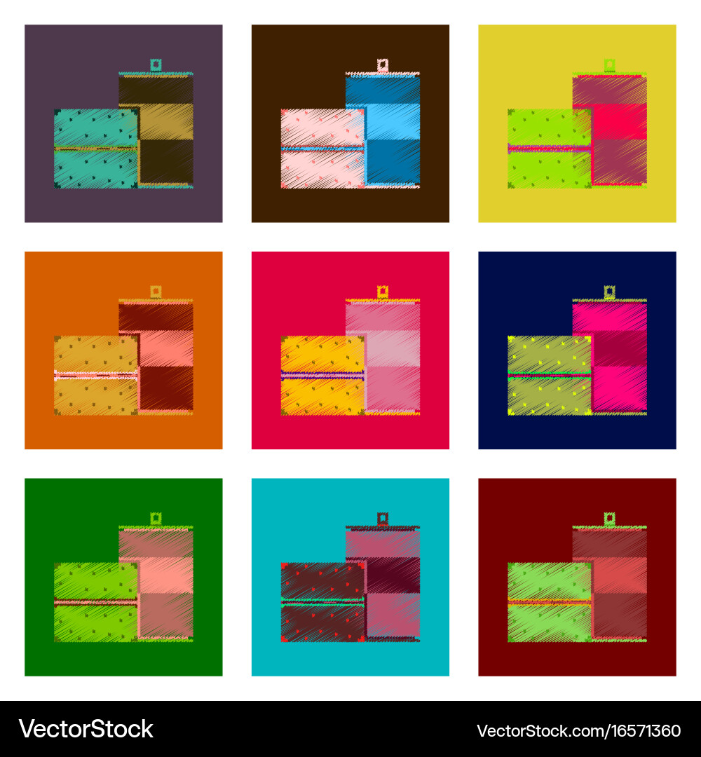 Assembly of flat shading style pixel icon fast Vector Image
