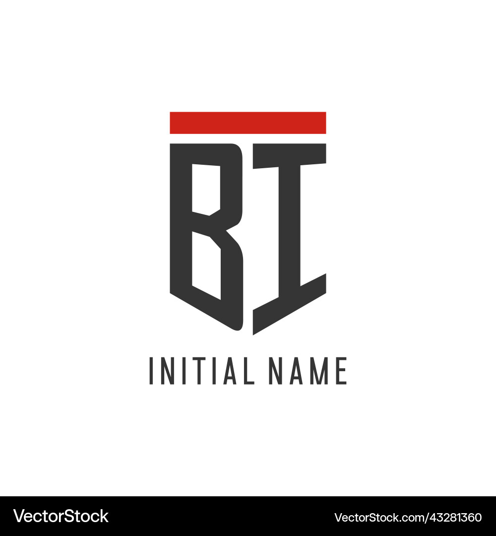 Bi Initial esport Logo mit einfachem Schild Design Bi Initial esport Logo mit einfachem Schild Design vektorbild