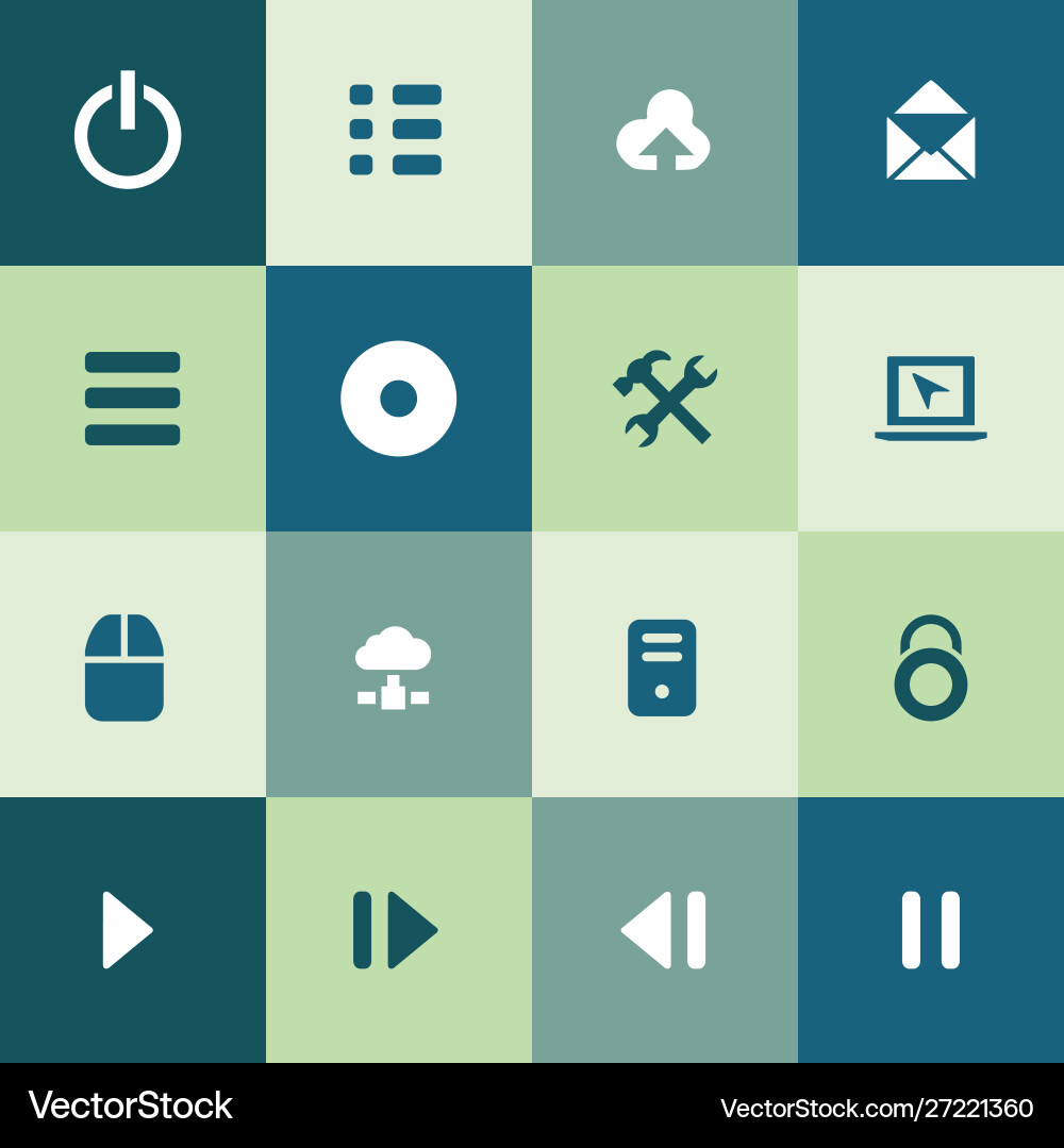 Big data database icons universal set for web vector image