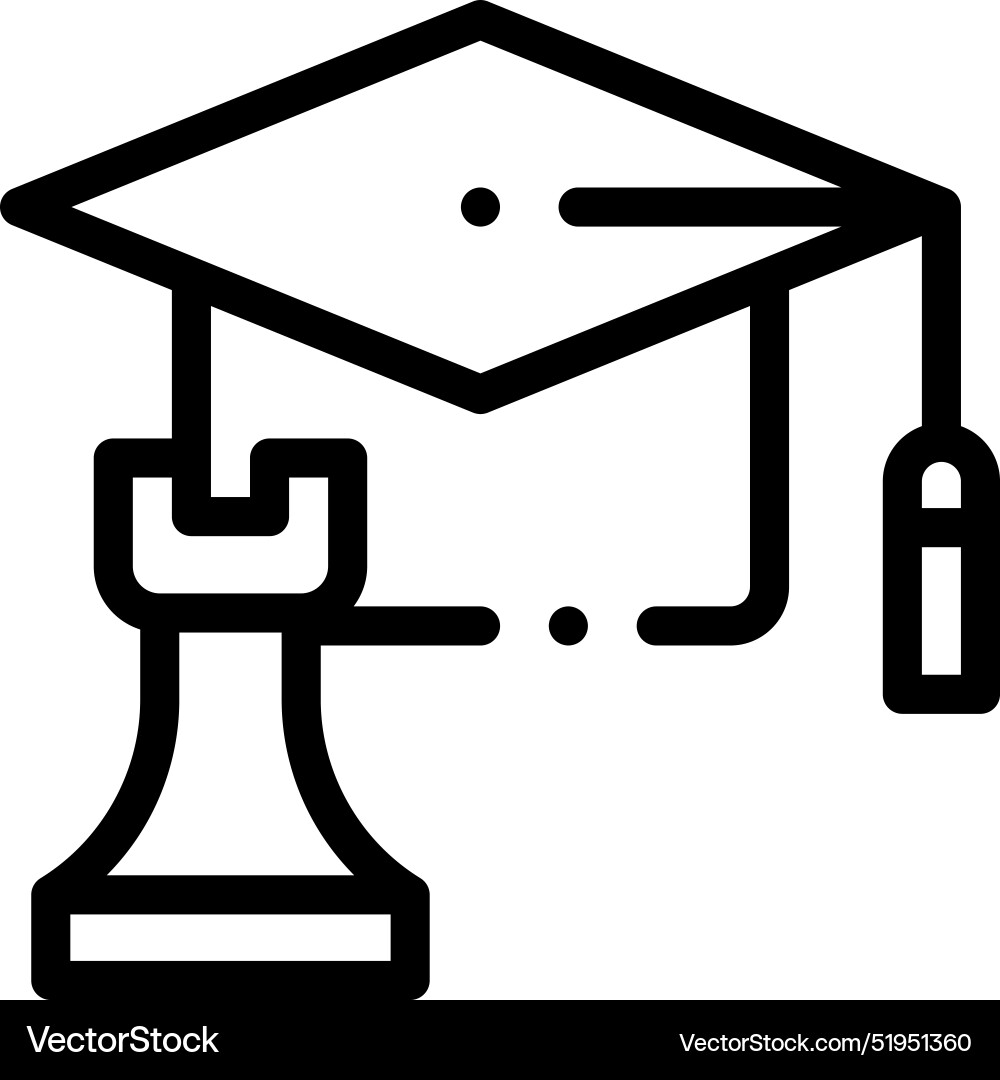 Chess game icon thin linear style design isolated Chess game icon thin linear style design isolated vector image