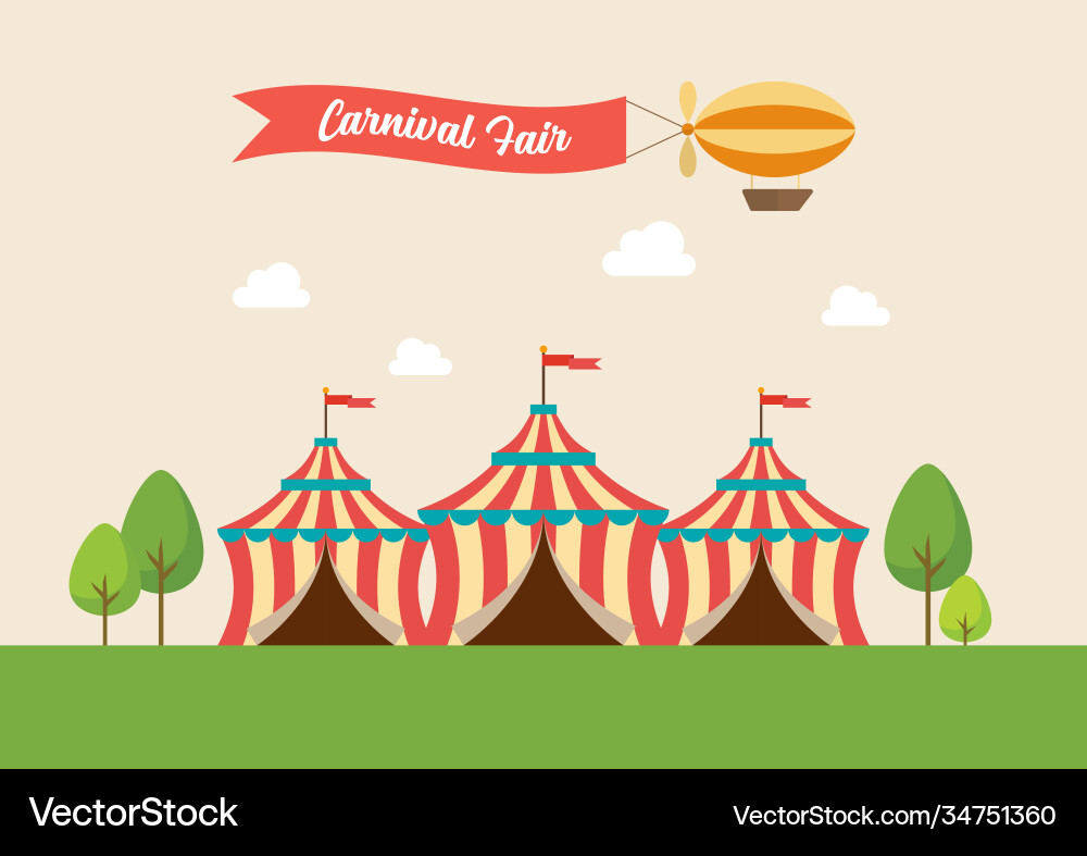 Circus tent vector image