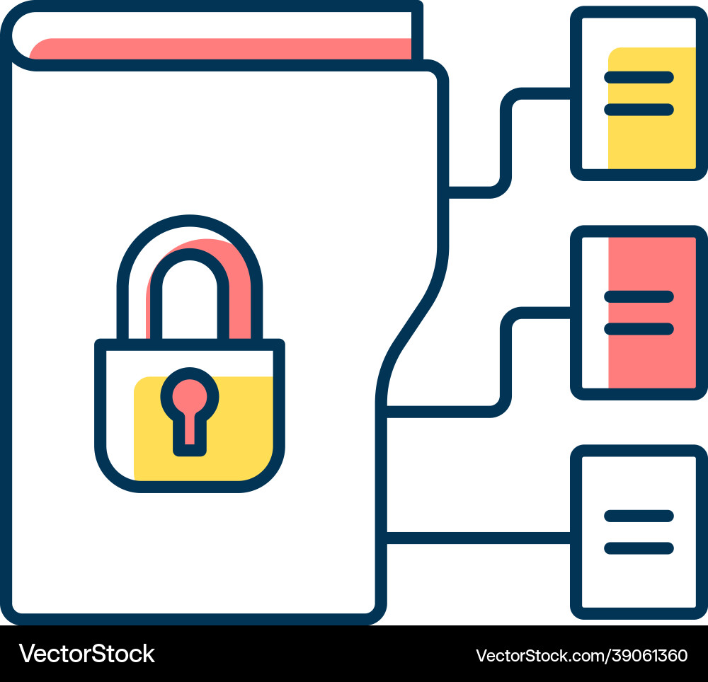 Data classification rgb color icon Data classification rgb color icon Vector Image