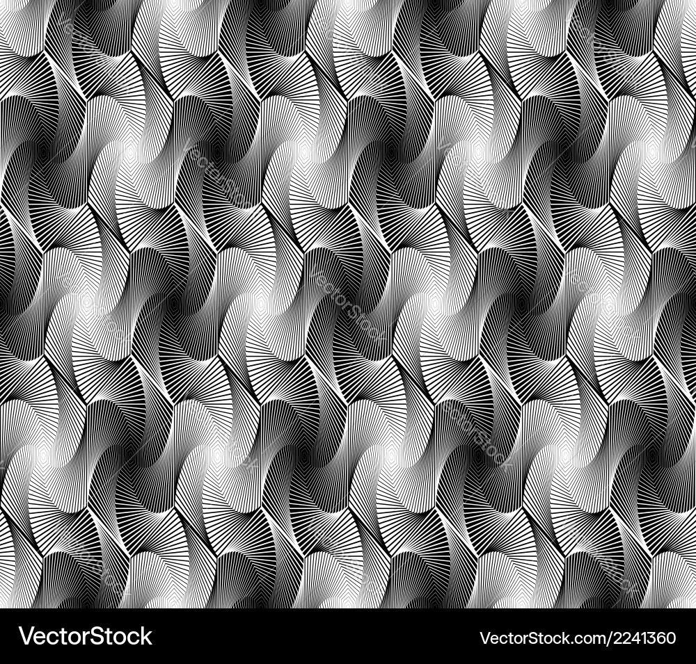 Design seamless monochrome hexagon pattern Vector Image