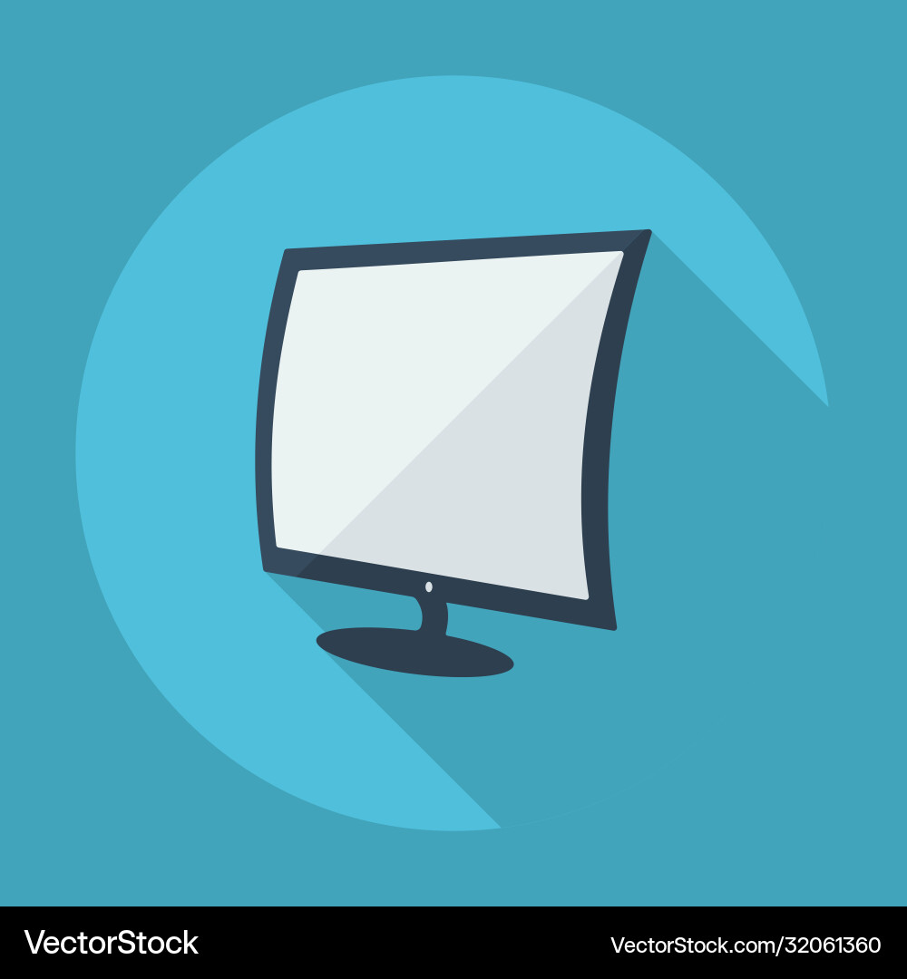 Flat modern design with shadow device monitor Flat modern design with shadow device monitor vector image