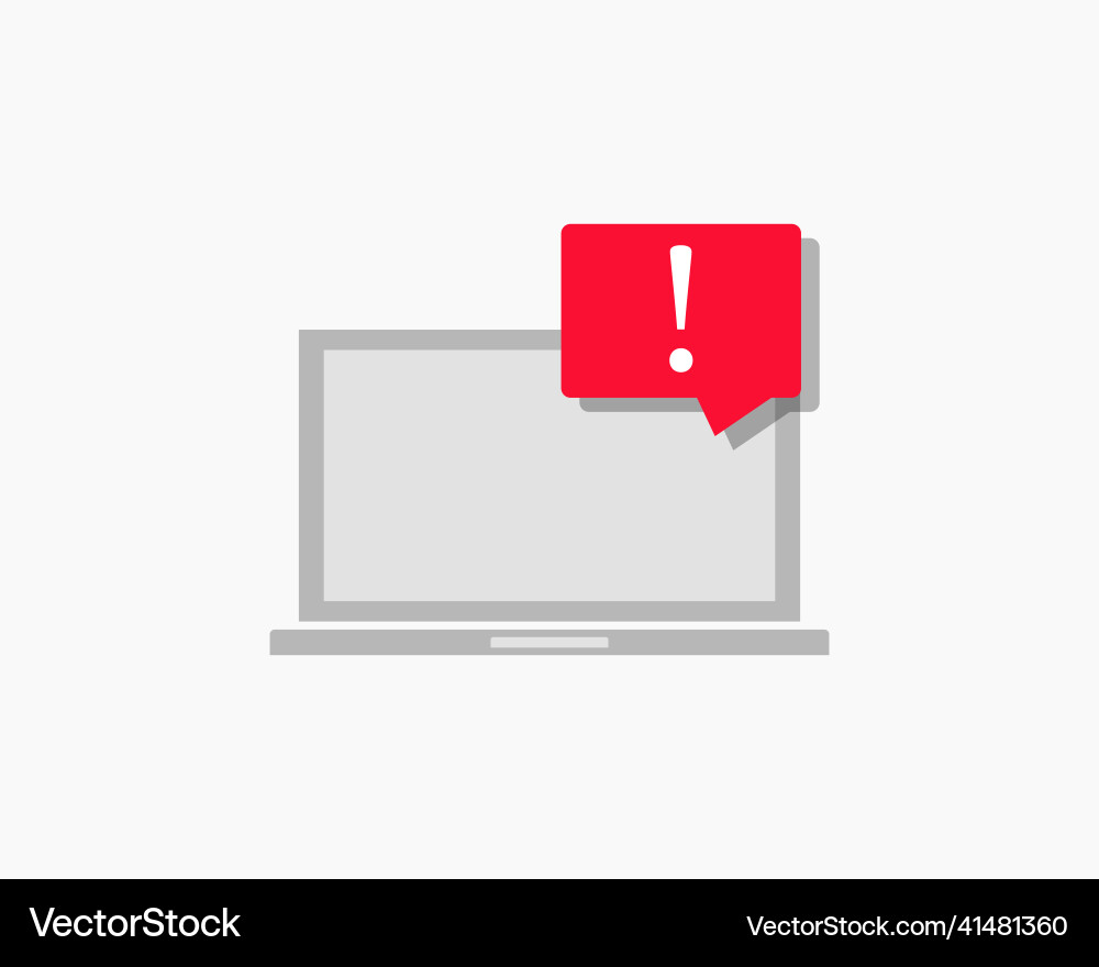 Icon notification message on computer white Icon notification message on computer white vector image