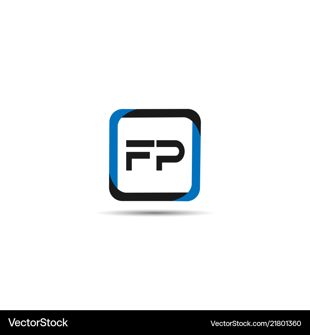 Initial letter fp logo template design Royalty Free Vector