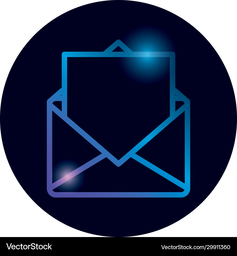Isolated envelope message gradient style icon vector image