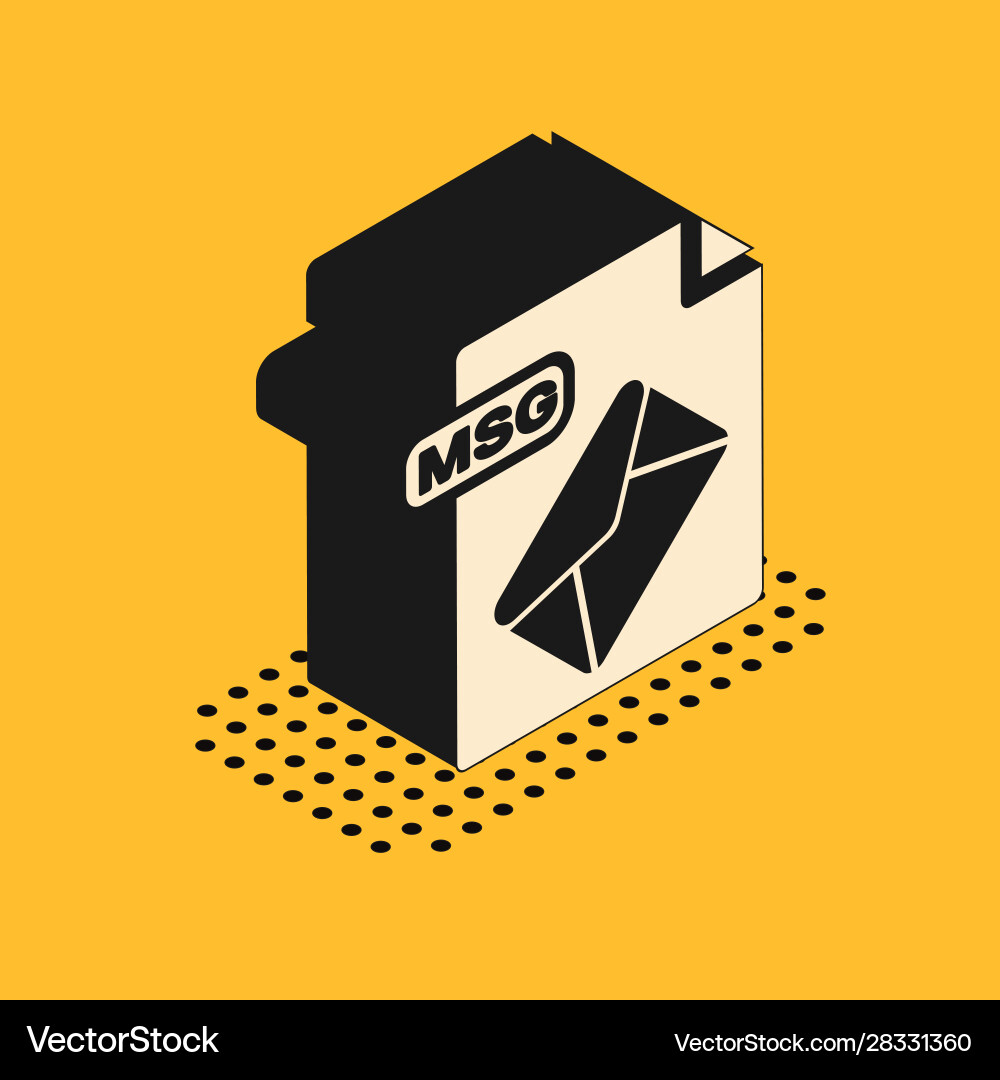Isometric msg file document download button Isometric msg file document download button vector image