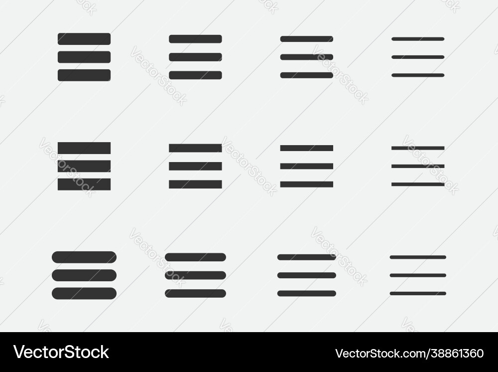 Line Icon Menu Element Set vector image