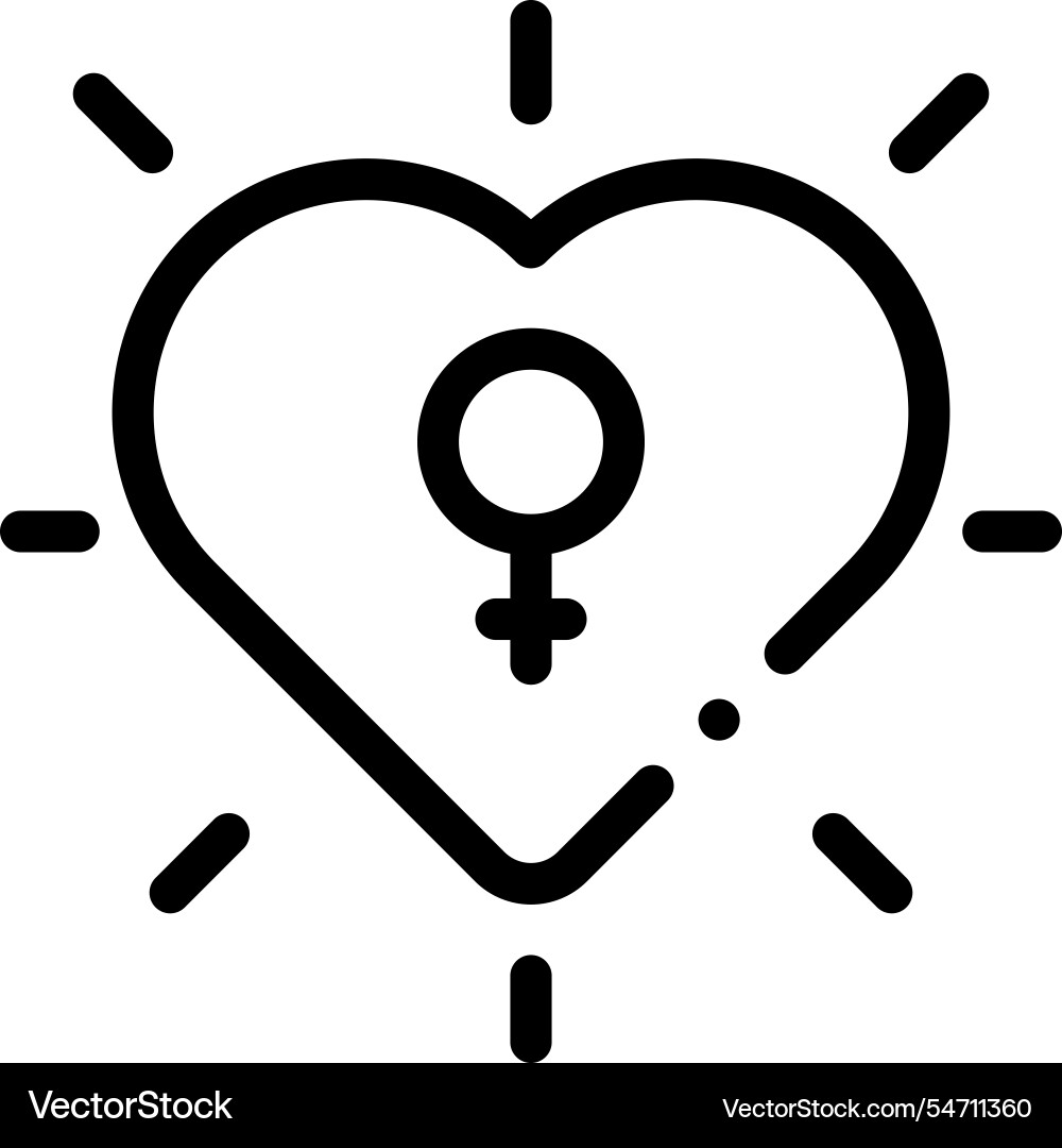 Love icon thin linear style design isolated Vector Image