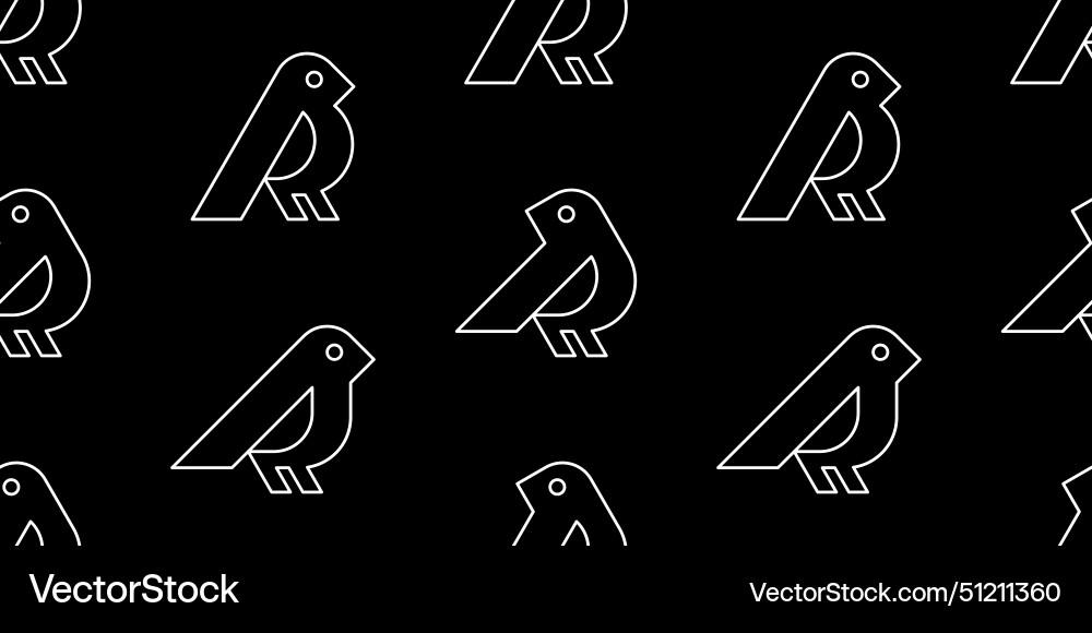 Seamless pattern with birds Royalty Free Vector Image