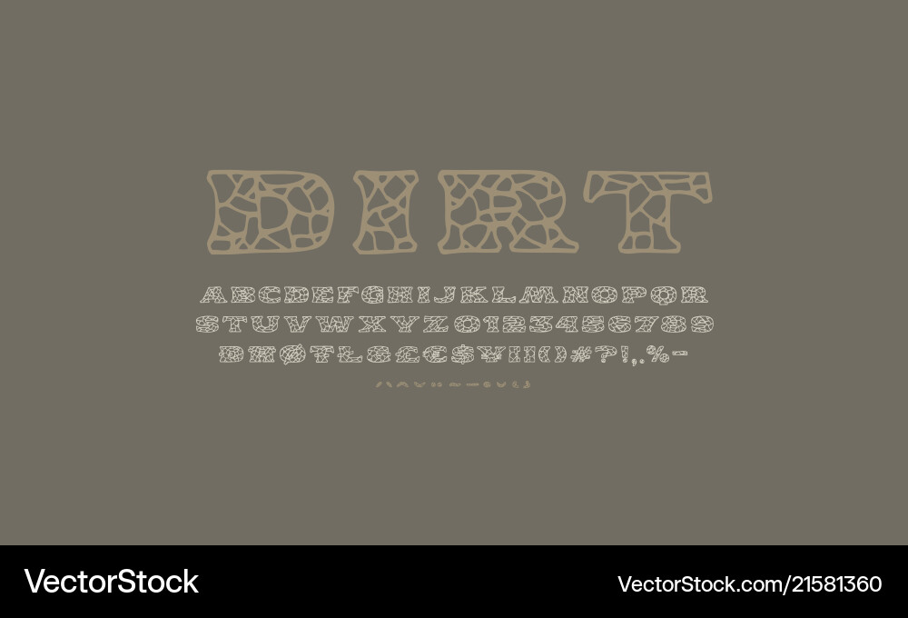 Serif font in the style of handmade graphics Serif font in the style of handmade graphics Vector Image