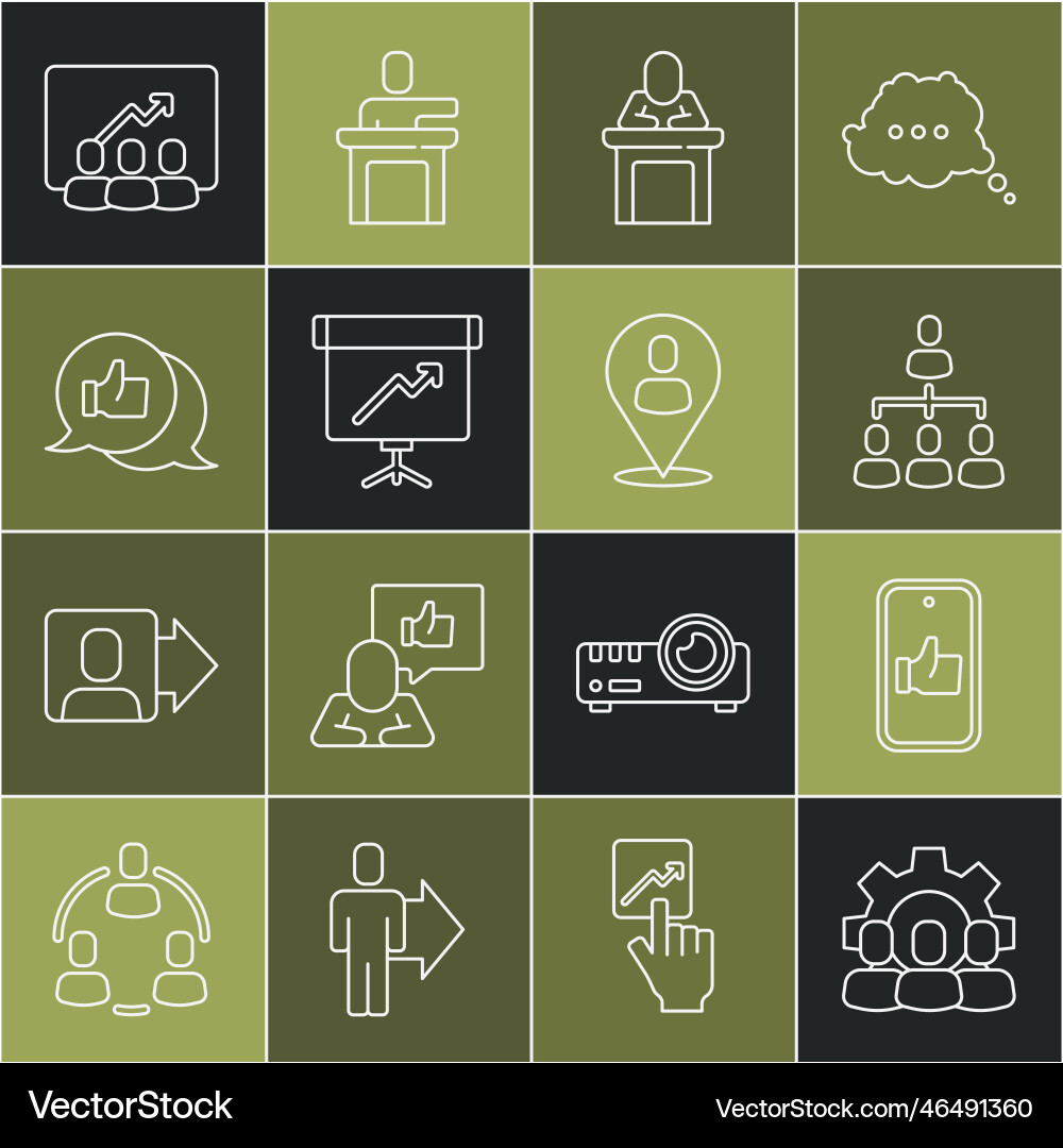 Set line project team base hand like hierarchy Set line project team base hand like hierarchy vector image