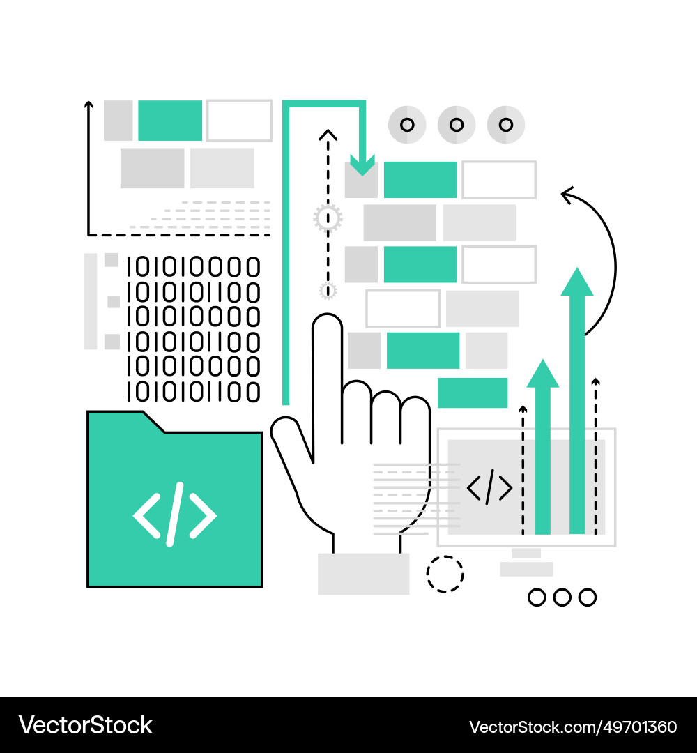 Web Development Concepts vector image