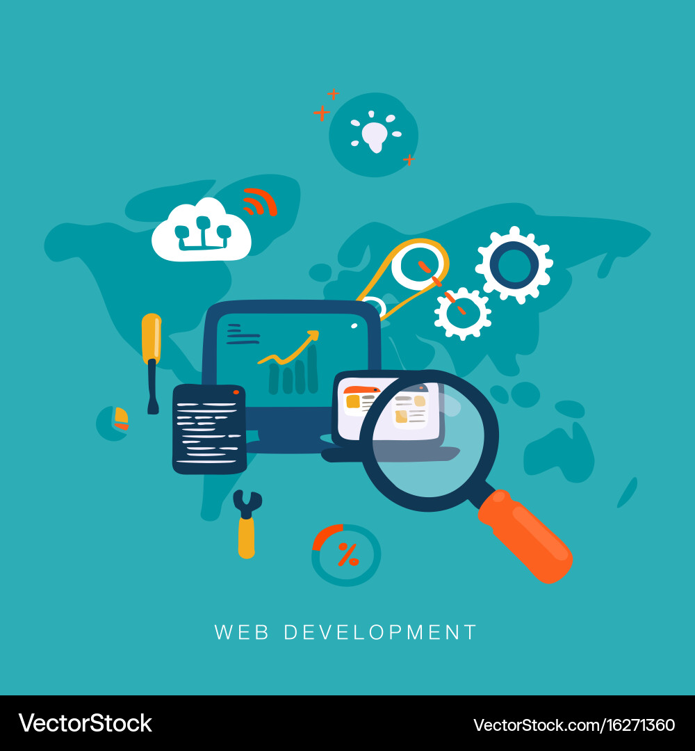 Web development vector image