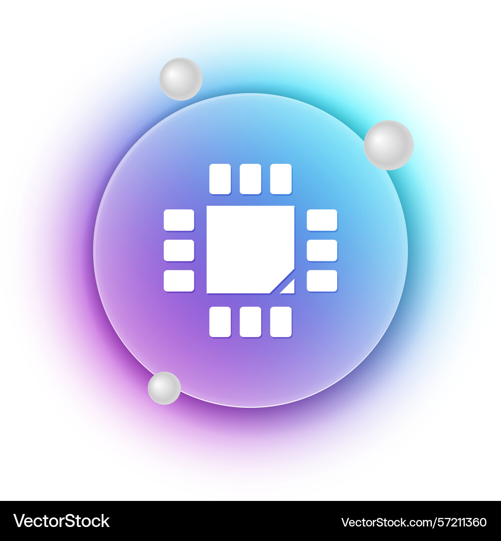 White computer processor with microcircuits cpu White computer processor with microcircuits cpu vector image