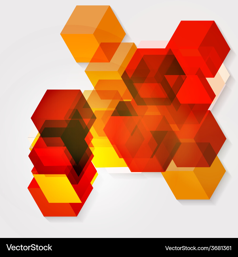 Abstract background of 3d cubes Vector Image