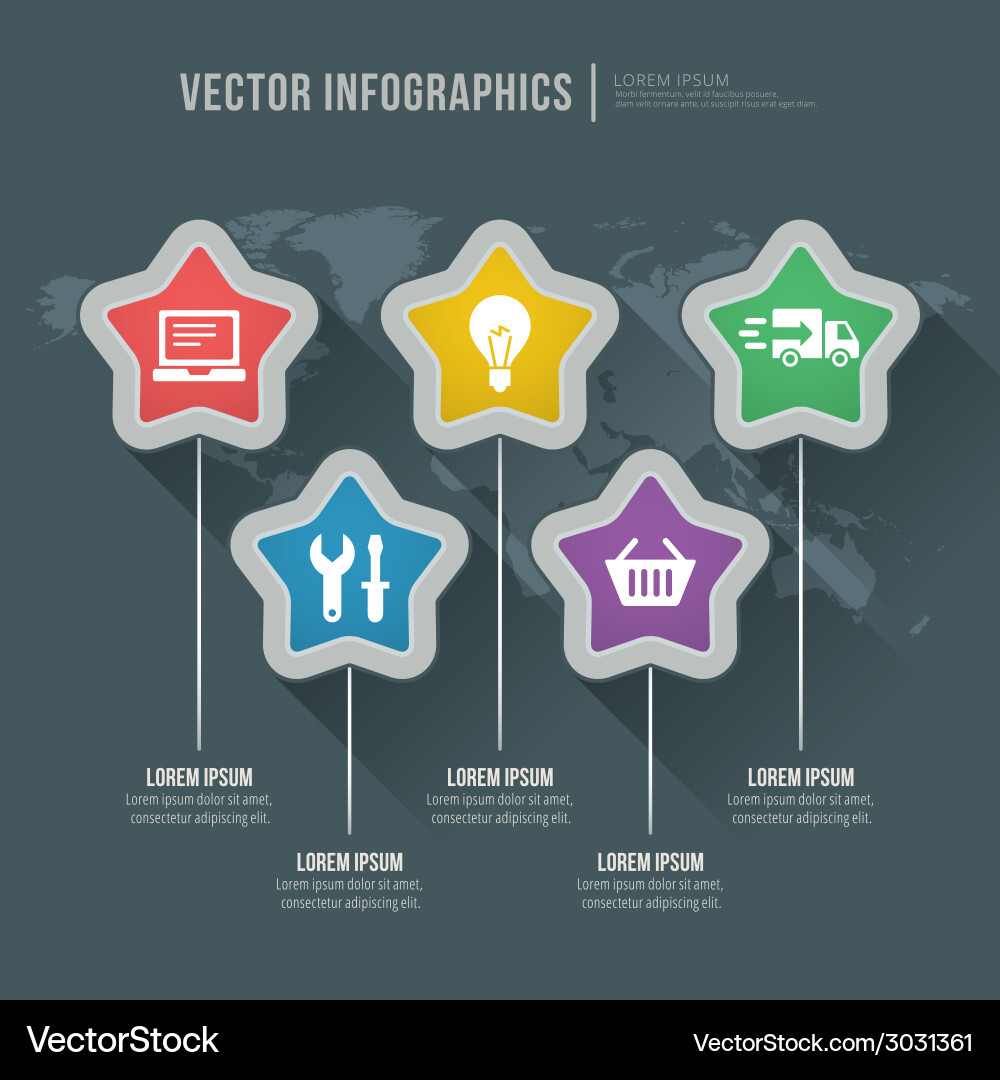 Abstract infographic flat design workflow layout vector image