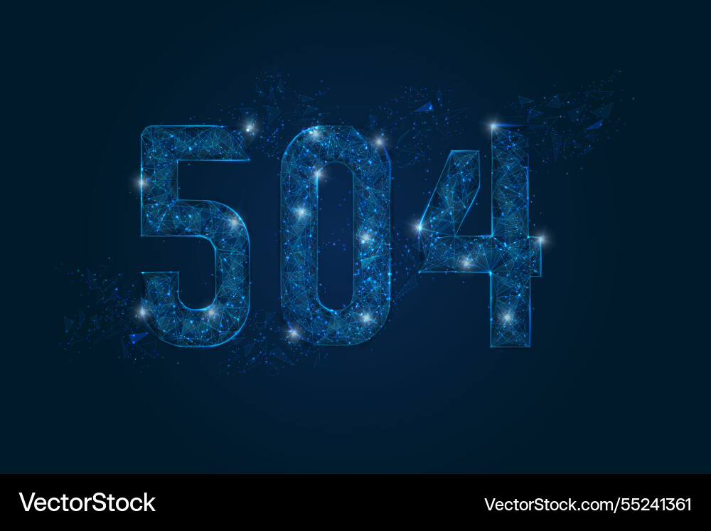 Abstract isolated blue image of http error 504 Abstract isolated blue image of http error 504 vector image