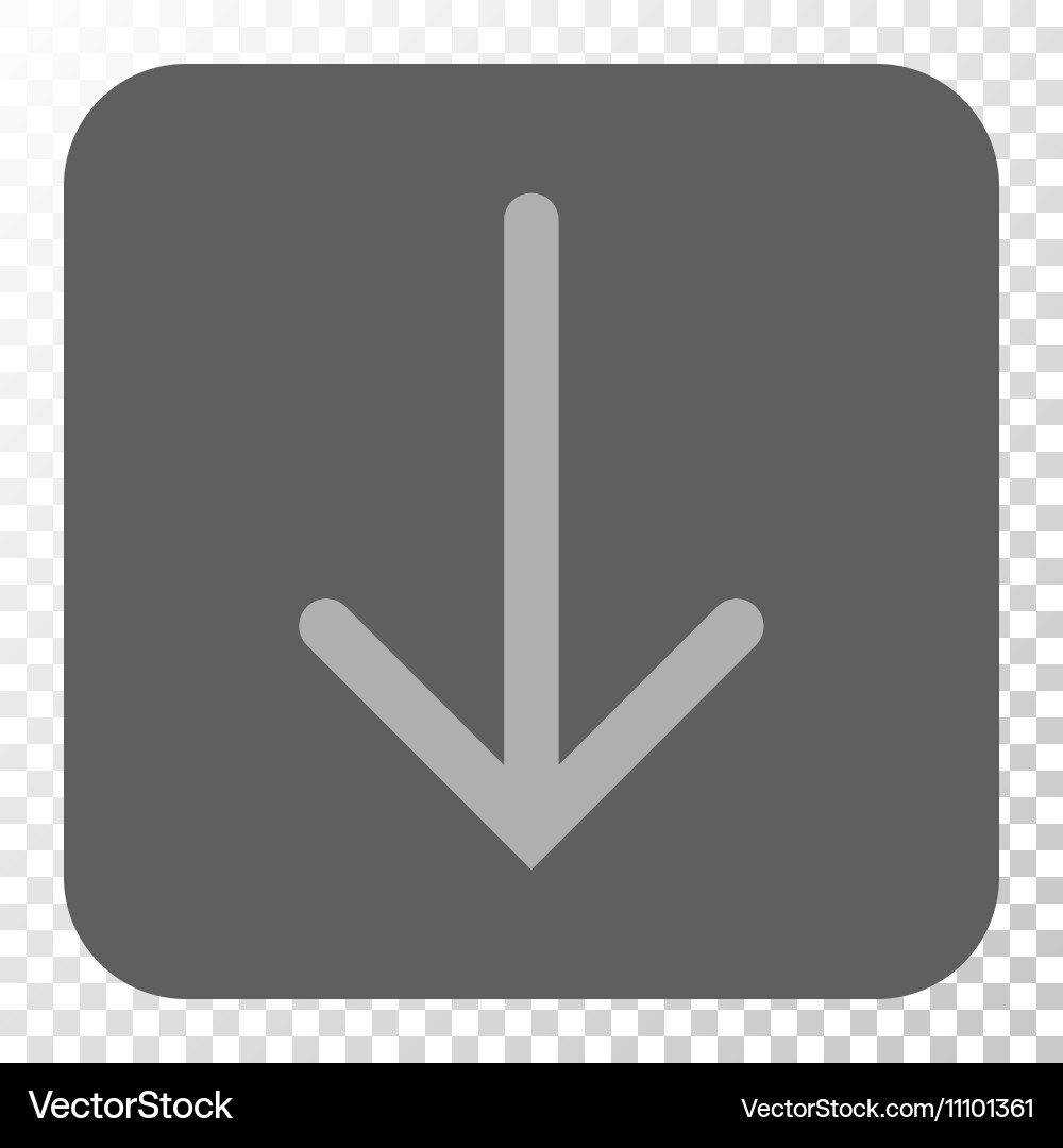 Arrow down rounded square button Vector Image