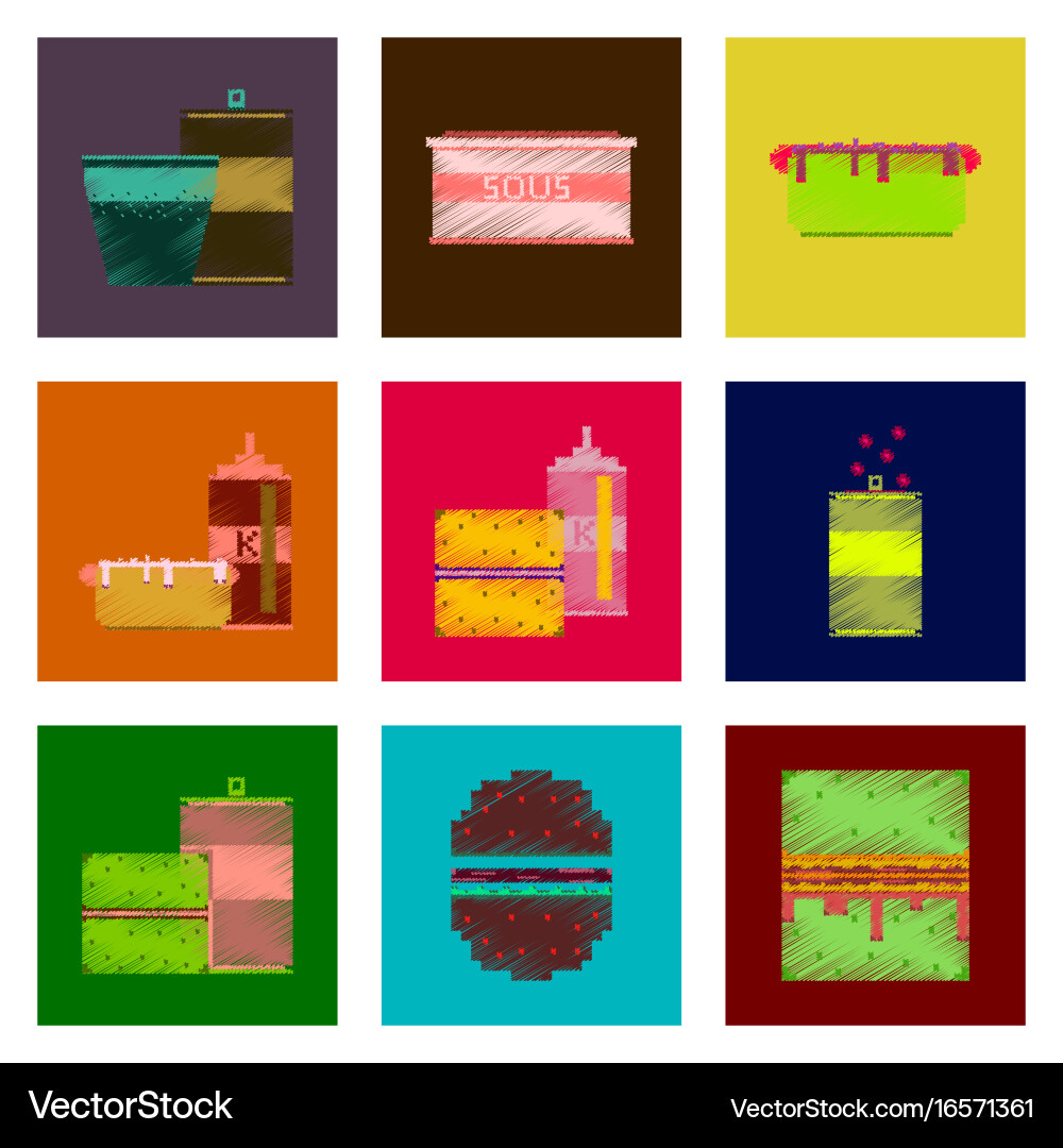 Assembly of flat shading style pixel icon fast Vector Image