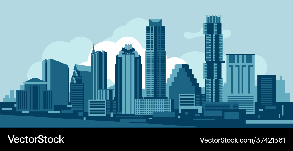 Austin Texas Downtown Skyline vector image