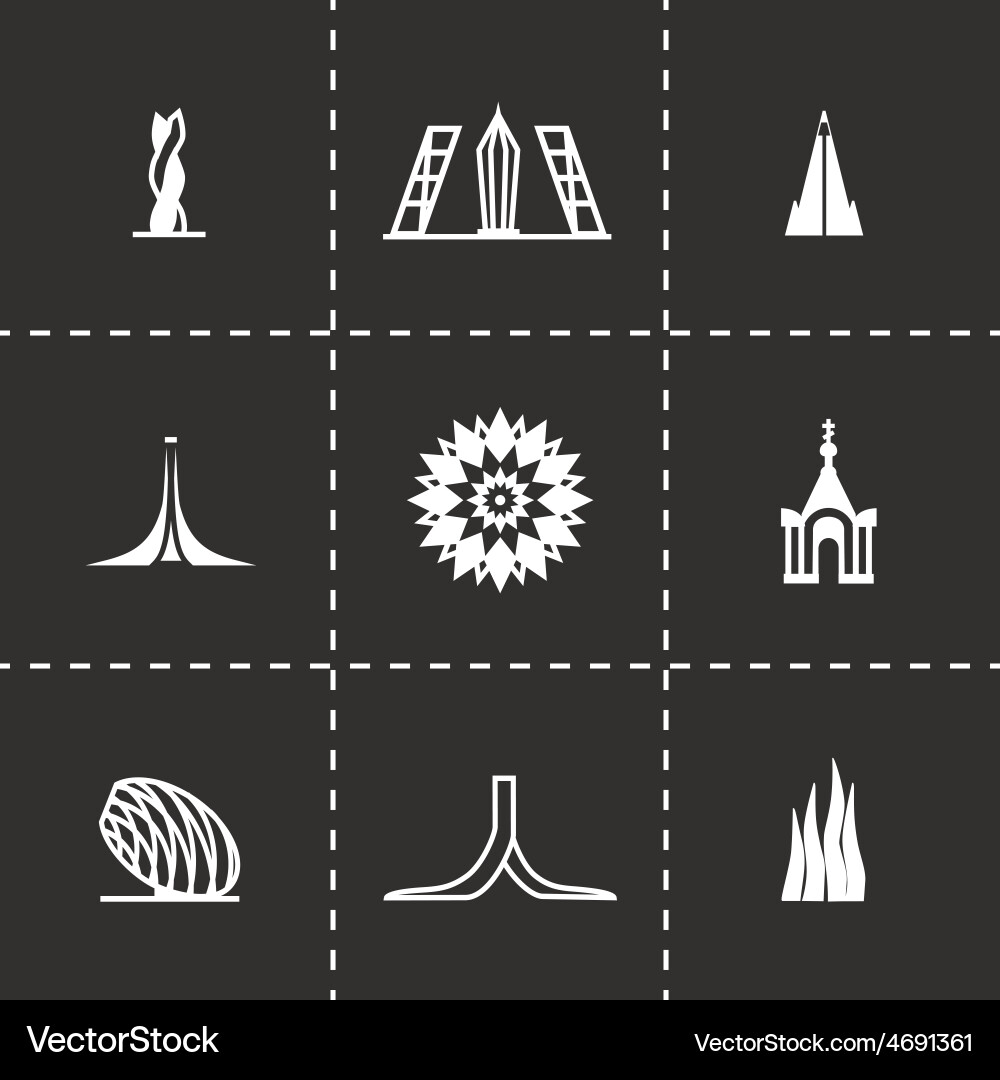 Buildings icon set Vector Image