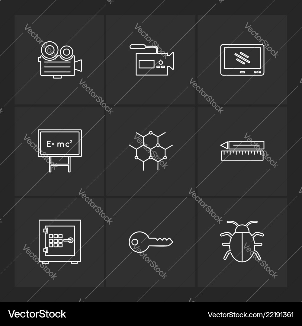 Camcoder camera video multimedia computer Vector Image