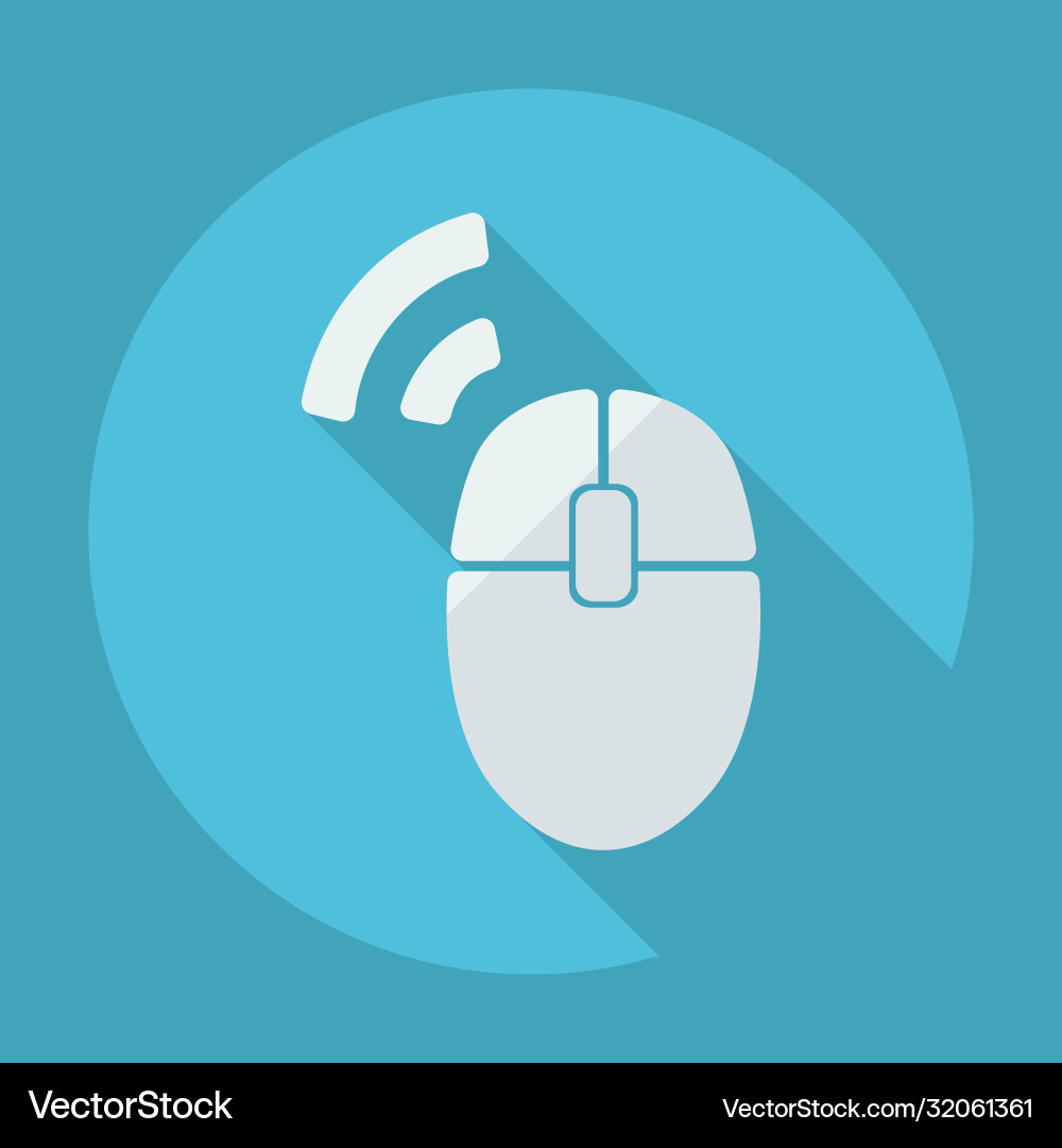 Flat modern design with shadow computer mouse vector image