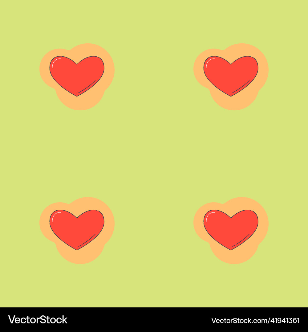 Line art seamless pattern in the form of a red Vector Image
