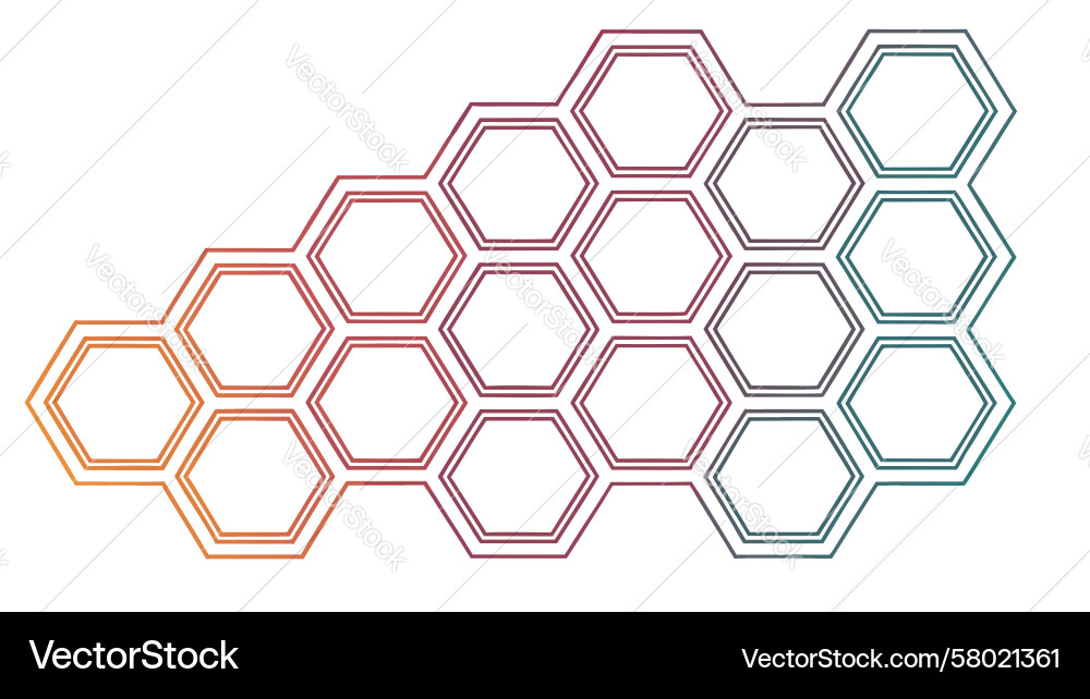 Modern Hexagon Grid Pattern vector image