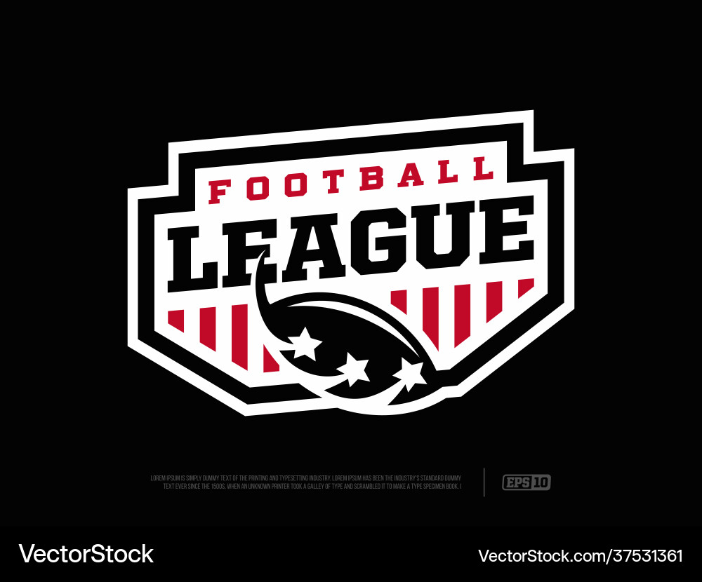 Modern professional emblem american football vector image