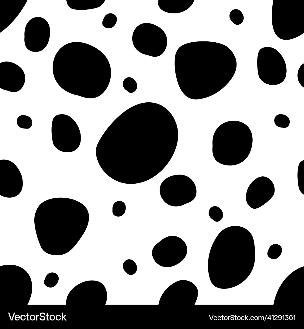 Seamless pattern with dalmatian fur texture Seamless pattern with dalmatian fur texture vector image